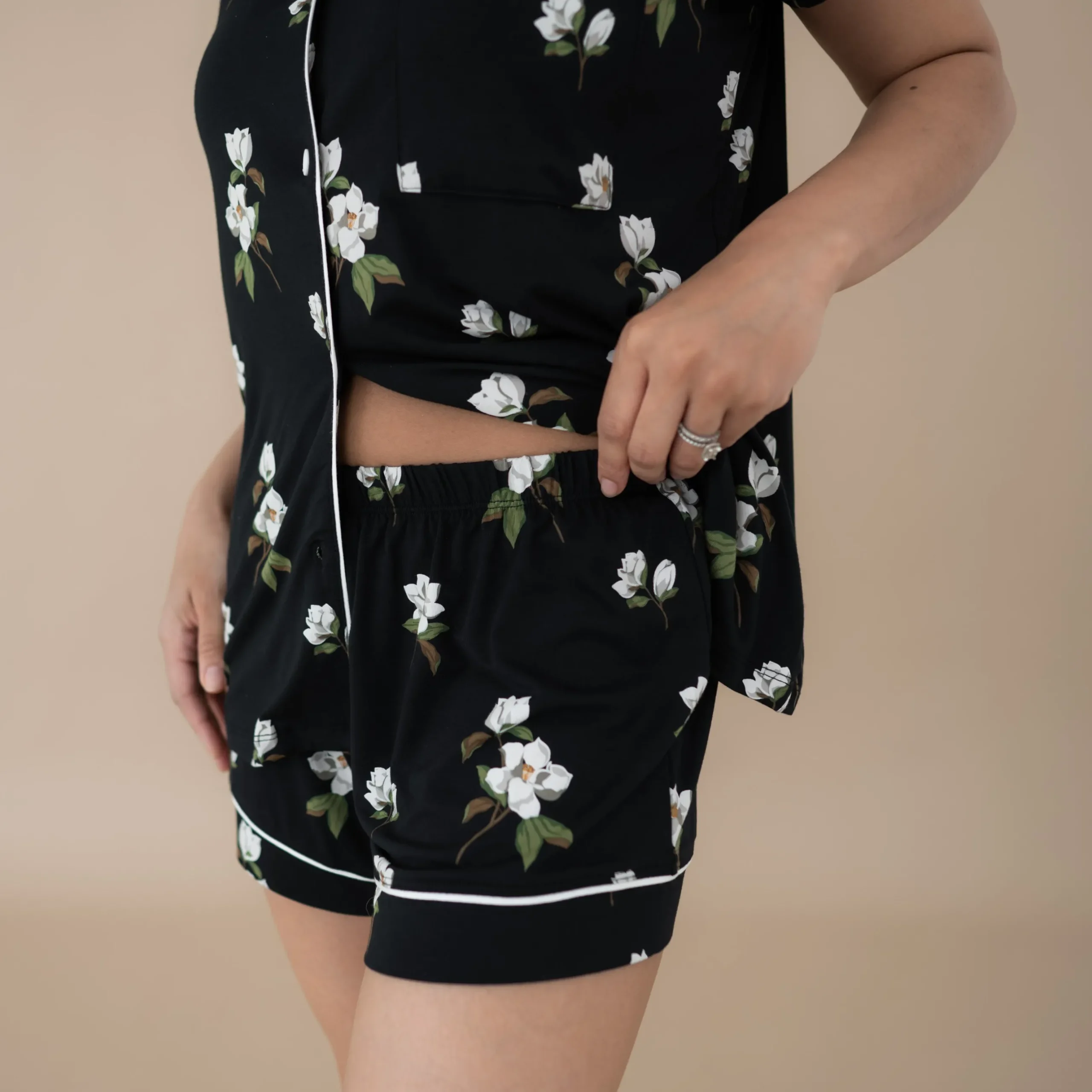 Sale Kyte Baby Women’s Short Sleeve Pajama Set in Big Midnight Magnolia