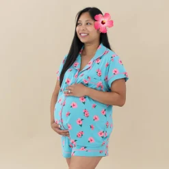 Online Kyte Baby Women’s Short Sleeve Pajama Set in Hibiscus