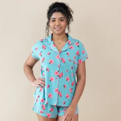Online Kyte Baby Women’s Short Sleeve Pajama Set in Hibiscus