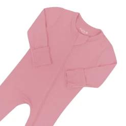 Hot Kyte Baby Zippered Footie in Apple Blossom