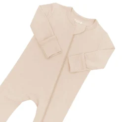 New Kyte Baby Zippered Footie in Bisque