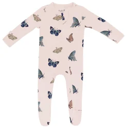 Sale Kyte Baby Zippered Footie in Blush Butterfly