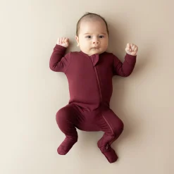 Kyte Baby Zippered Footie in Burgundy