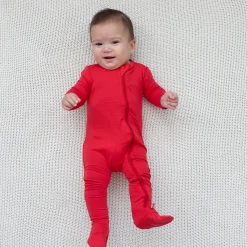 Discount Kyte Baby Zippered Footie in Cardinal