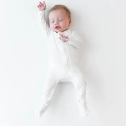Outlet Kyte Baby Zippered Footie in Cloud