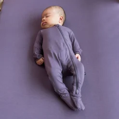 New Kyte Baby Zippered Footie in Currant