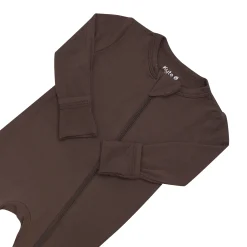 Hot Kyte Baby Zippered Footie in Espresso