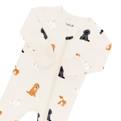 New Kyte Baby Zippered Footie in Fluffy Dog