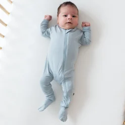 Outlet Kyte Baby Zippered Footie in Fog