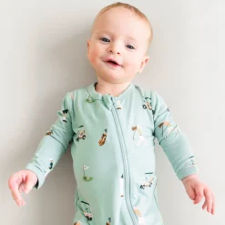 Kyte Baby Zippered Footie in Golf