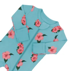 Best Kyte Baby Zippered Footie in Hibiscus