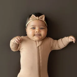 Kyte Baby Zippered Footie in Latte
