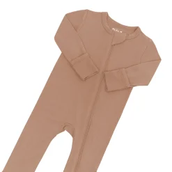 Kyte Baby Zippered Footie in Latte