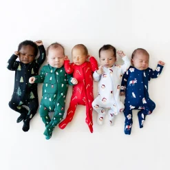 Outlet Kyte Baby Zippered Footie in Merry and Bright