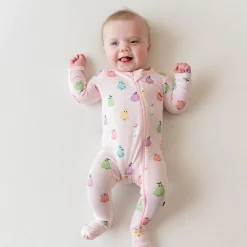 Clearance Kyte Baby Zippered Footie in Pastel Ghost