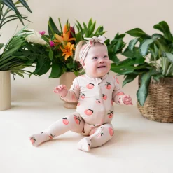 Clearance Kyte Baby Zippered Footie in Peach