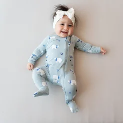 Best Kyte Baby Zippered Footie in Polar Lights