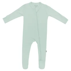 New Kyte Baby Zippered Footie in Sage