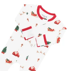 Kyte Baby Zippered Footie in Santa Sleigh