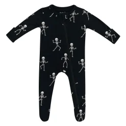 Sale Kyte Baby Zippered Footie in Skeleton