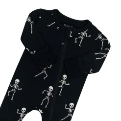 Sale Kyte Baby Zippered Footie in Skeleton