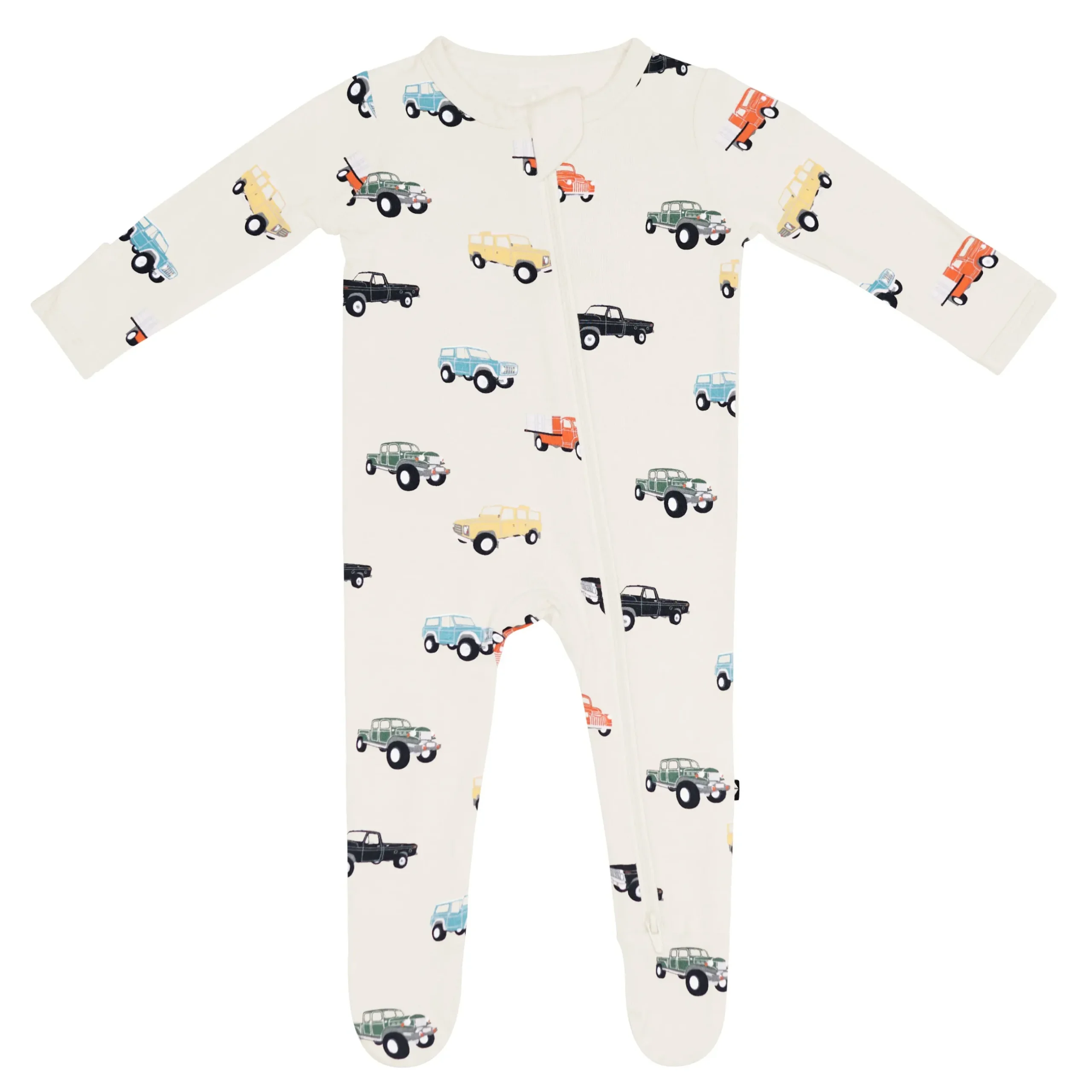 Kyte Baby Zippered Footie in Vintage Truck