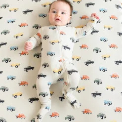 Kyte Baby Zippered Footie in Vintage Truck