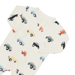 Kyte Baby Zippered Footie in Vintage Truck
