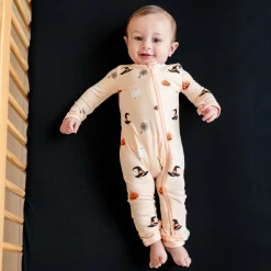 Outlet Kyte Baby Zippered Romper in Bewitched