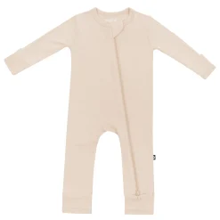 Outlet Kyte Baby Zippered Romper in Bisque