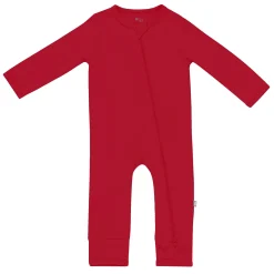 Online Kyte Baby Zippered Romper in Cardinal