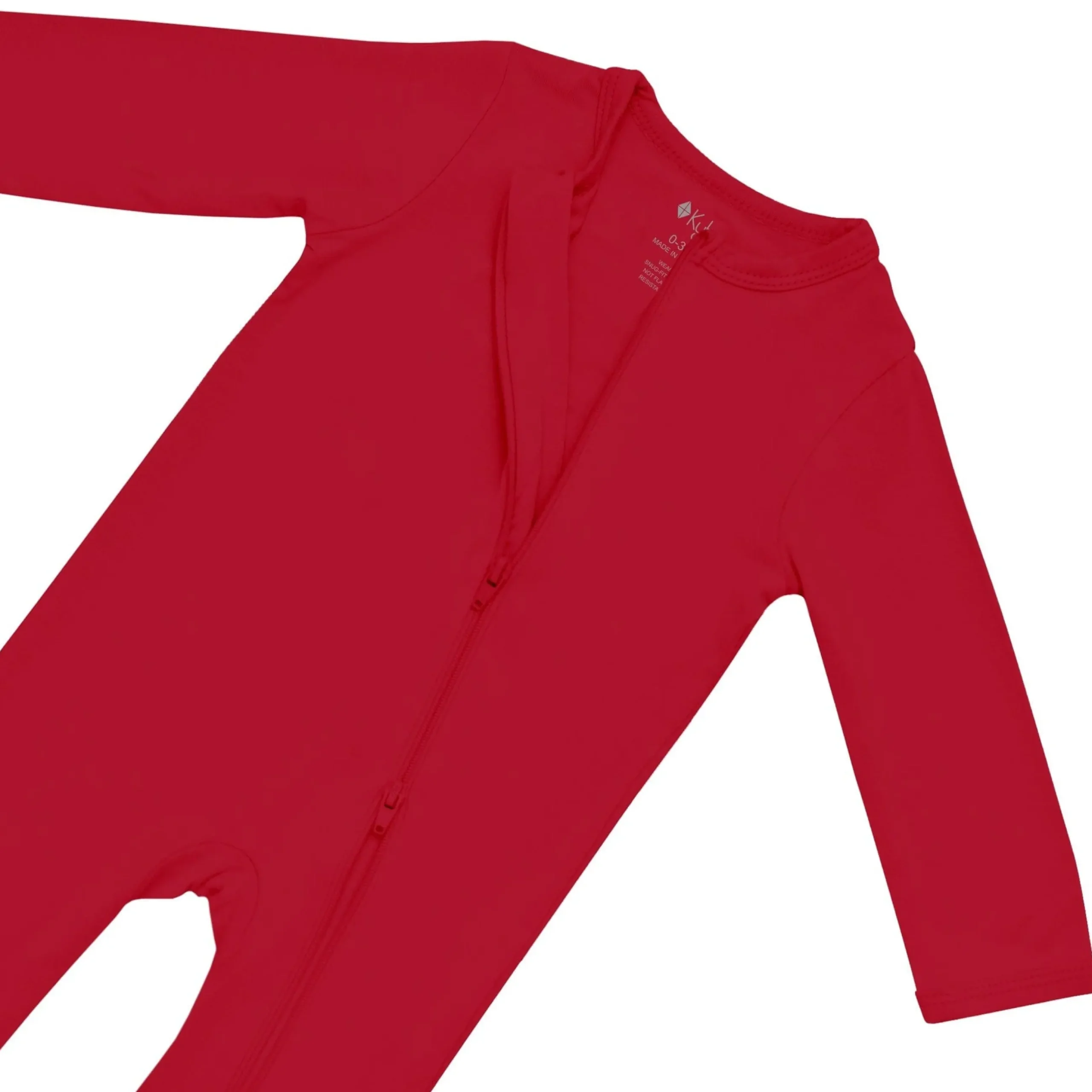 Online Kyte Baby Zippered Romper in Cardinal