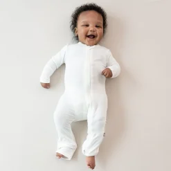Outlet Kyte Baby Zippered Romper in Cloud