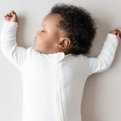 Outlet Kyte Baby Zippered Romper in Cloud