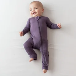 Kyte Baby Zippered Romper in Currant