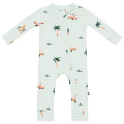 Discount Kyte Baby Zippered Romper in Dew Surf