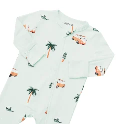 Discount Kyte Baby Zippered Romper in Dew Surf