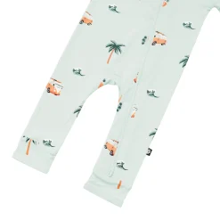 Discount Kyte Baby Zippered Romper in Dew Surf
