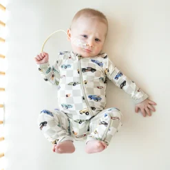 New Kyte Baby Zippered Romper in Fast and Fierce
