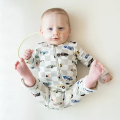 New Kyte Baby Zippered Romper in Fast and Fierce
