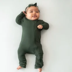 Sale Kyte Baby Zippered Romper in Fir