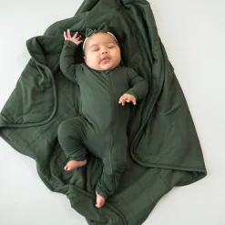 Sale Kyte Baby Zippered Romper in Fir