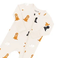 Best Kyte Baby Zippered Romper in Fluffy Dog