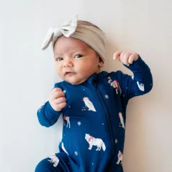Clearance Kyte Baby Zippered Romper in Frosty Friends