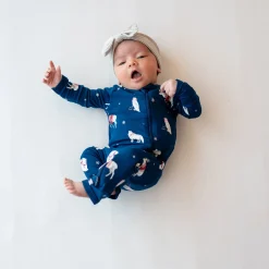 Clearance Kyte Baby Zippered Romper in Frosty Friends