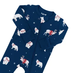 Clearance Kyte Baby Zippered Romper in Frosty Friends