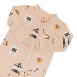 Hot Kyte Baby Zippered Romper in Gilmore Girls