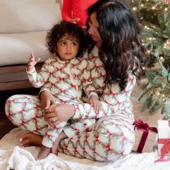 Outlet Kyte Baby Zippered Romper in Holiday Bow
