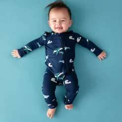 Discount Kyte Baby Zippered Romper in Humpback