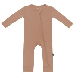 Best Kyte Baby Zippered Romper in Latte